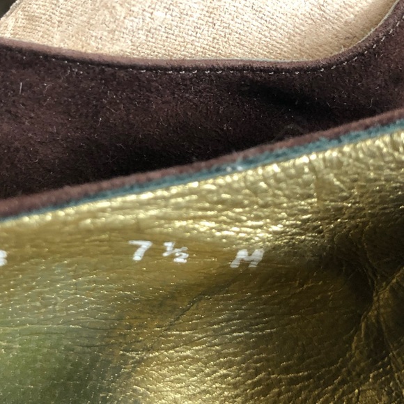 Vintage Joan & David Moccasins Suede Made In Italy Shoes Brown Size 7.5 M - Picture 8 of 10